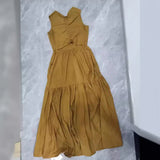 Spring Style Hollowed-Out Pleated Dress 1238217002-Outfit