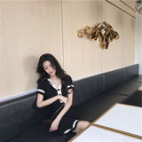 Summer Dress New Short Chic Minimal Dress Women's Dress Summer Sexy Hepburn Small Black