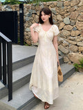 Fongt Xixi 13 Line 2025 Summer New Temperament Embroidered High-Waisted Dress Dress Women 88255