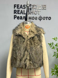 Fongt Women's ZA Flat For Fashion Vest Faux Fur Effect Vest