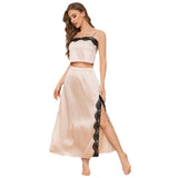 Fongt Pajamas Female Spring And Summer Personality Sleeveless Jacket Skirt Two Suit Home Clothes-Outfit