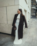 Knitted Turtleneck Pleated Tank Maxi Dress-Outfit