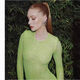 New Gorgeous Heavy Industry Super Flash Full Of Diamond Ass Tight Dress Party Dress Performance