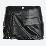 Grunge Faux Leather Mini