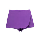 New Autumn Style Solid Color High Waist Shows Thin Fashion Skirt Pants 7385530-Outfit