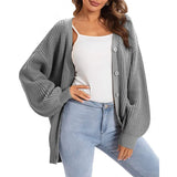 Fongt Lady New Autumn Winter Sweater Single Breasted Loose Cardigan Women's