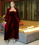 2 Piece African Jumpsuit Set Dresses For Women Velvet African Clothes Dashiki Elastic Bazin Off Shoulder Pants Famous Suit