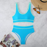2025 New Sexy Swimsuit Female Bikini Split Color Multicolor