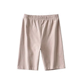 2021 Women Vintage Strethy Solid Legging Shorts Female Retro Casual Shorts Pantalones