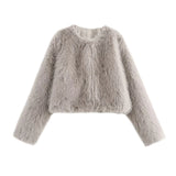 Fongt Women's Clothing 2025 Autumn And Winter Multi-Colored Artificial Fur Short Jacket Jacket Women E48063