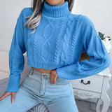 Fongt Shooting 2025 Autumn And Winter Fashion Mahjong Long Sleeve High-Neck Short-Sleeved Sweater Women's Clothing