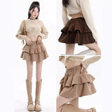 Fongt Wicked Half-Dress Women's Autumn And Winter New Small Cake Skirt Anti-Bung Pong Skirt A Short Skirt