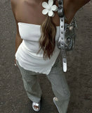 Side Slit Tube Top-Outfit
