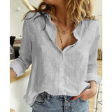 Long Sleeve Cotton Linen Shirt