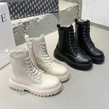 British Style Martin Boots-Outfit