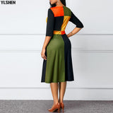 African Print Dresses for Women Dress Dashiki Geometric Patchwork African Clothes Plus Size Retro Africa Bodycon Christmas