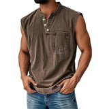 Fongt Explosion Sleeveless T-Shirt Young Men's Casual Trend Open The Door Wisht Shirt