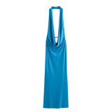 Fongt Summer New Women's Dress Drape Hanging Neck Show Back Sexy Dress Female 8342364-Outfit