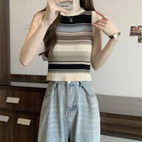 Fongt Babes Hit The Striped Slings Of The Summer New Hottie Vest To Wear Casual Ins Sleeveless