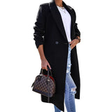 Long Sleeve Lapel Button Woolen