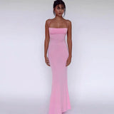 Strappy Backless Bodycon Maxi Dress-Outfit