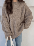 Cable Knit Jumper Sweater-Outfit