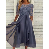 Fongt Fashion Flax Print Sexy Dew-Back Bow Tie With Dress