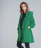 2023Women Fashion Trench Coat Spring Autumn Casual Hooded Medium Long Overcoat Loose Windproof Coat Korean Trendy Large Size