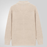 Fongt And Winter New Men's Wear Solid Color Collar Thick Knit Shirt Long-Sleeved Open Shirt Sweater Jacket