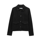 Fongt Homemade New Women's Classic Fashioned Fleet Mask Effect Jacket 4344622