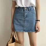 Summer Denim Skirt Women High Wasit Jeans Skirt Pencil Mini Skirts Vestidos De Mujer Casual De