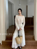 Fongt Price Does Not Return] Xiu Xixi 2025 Summer 100 Folds High Waist Half-Body Skirt French Dress 85195