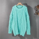 Y2K 2022 Pullovers Vintage Oversized Fashionable Knitted Elegant New Autunm Winter Women Sweaters Wild Tops