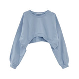 Fongt Hoodie Women Fall 2024 Korean Solid Color New Loose Round Collar Women Long Sleeve Jacket Women's