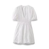 Fongt Women's Clothing 2025 Summer New Women's Embroidered Fluffy Dress E74084