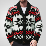 Fongt Men's Vintage Knitwear Autumn And Winter Thick Heavy Knit Coat