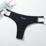 Fongt T-Pants Women's Sports Fitness Non-Scaring Tide Metal Emptiness Sexy Hottie T-BACK Large Code 6004