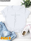 Summer Juicy Diamonds Print Tshirt Women Round Neck Short Sleeve Top Female Pattern Harajuku Tshirt 2022 New