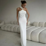 Fongt Spring-Summer Explosion Women's Metal Buckle Long Dress Dress