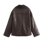Fongt Women's New Autumn And Winter Loose Fur Warm Jacket Women's Cotton Coat