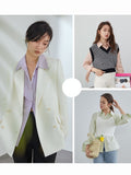 Multicolor Office Lady Casual Blouse Shirt Women Solid Long Sleeve Button Up Shirt Spring Female Elegant White