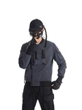 Autumn Dazzling Color Reflective Pilot Jacket Functional Work Jacket Male Multi-Pocket Design Sense Baseball Suit Tide-Outfit