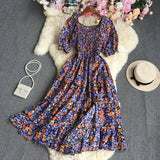 Broken Flowers Tighten Short-Sleeved Dress-Outfit