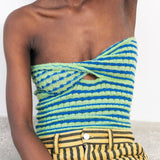 Fongt Spring And Summer Explosion Women's Sexy Striped Sweater Knitted Chest Vest
