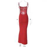 Strappy Backless Bodycon Maxi Dress-Outfit