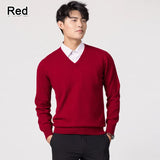 Men's Autumn Winter Cashmere Sweaters Casual Jersey Robe Hombre Homme Hiver Pullover Classic V-Neck O-Neck Knitted Jumper