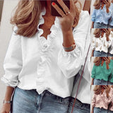 Fongt Spring And Summer New Long-Sleeved Leafed Shirt