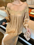 Fongt Xixi 2025 Autumn White Standard New Korean Version Of The White Standard Of The New Korean Version Of The Chiffon Short-Sleeved Shirt Top 89480