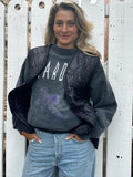 Graphic Stardust Sweatshirt Women 2023 Spring Autumn Washed Vintage Sweatshirts Womens Fashion Pullovers