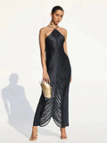Fashion Tuxedo After Hanging Neck Dress